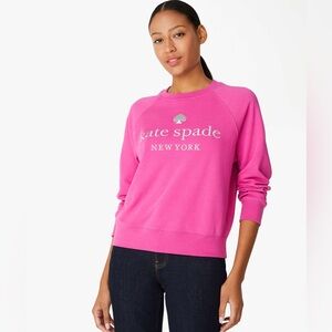 Kate Spade Pink Embroidered Logo Sweatshirt
